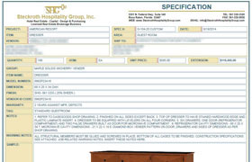 SHG - Specification Sample